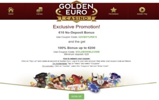 Golden Euro Casino No Deposit Bonus