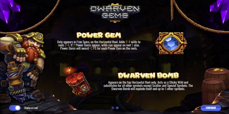 Dwarven Gems Megaways Gem + Bomb