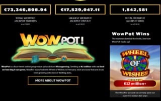 Week of WowPot Jackpot Payouts