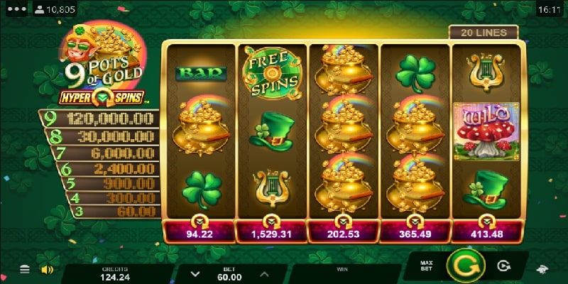 9 Pots of Gold (Gameburger Studios and Microgaming)