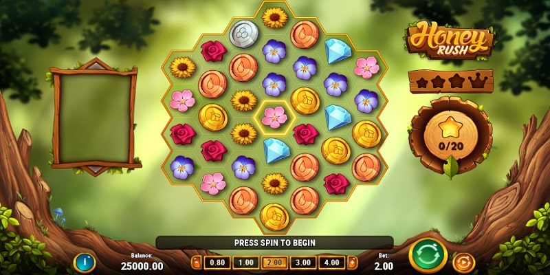 Hexahedron Cluster Pays (Honey Rush by Play'n GO)