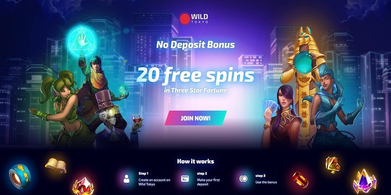 The Wild Tokyo No Deposit Bonus