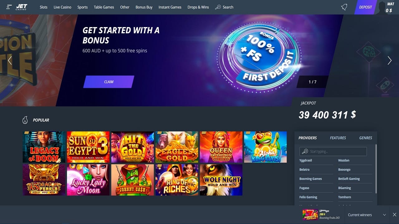 Jet Casino No Deposit Bonus