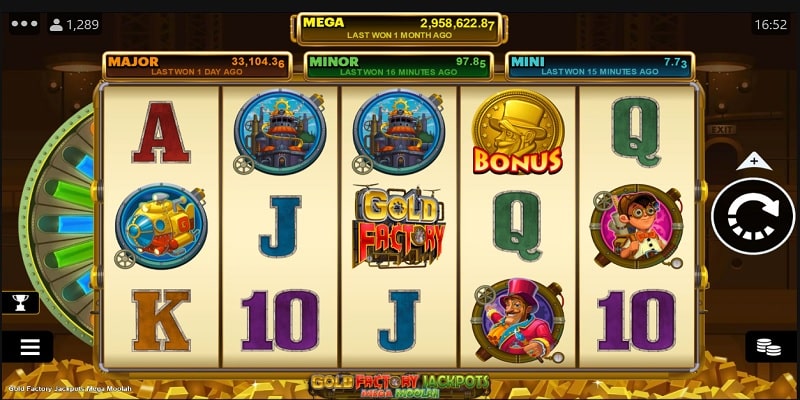 Gold Factory Jackpots Mega Moolah Gold Factory Jackpots Mega Moolah (Microgaming)