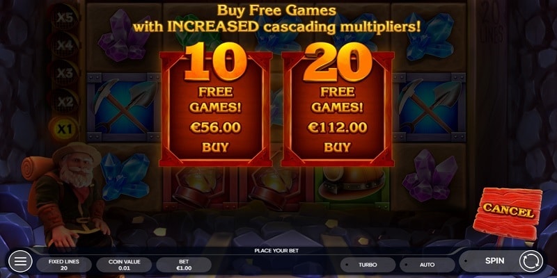 Dynamite Miner Bonus Pop Dynamite Miner Risk Game