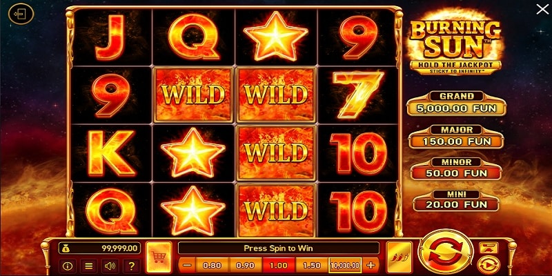 Burning SunTM Hold the Jackpot Sticky to InfinityTM (Wazdan)