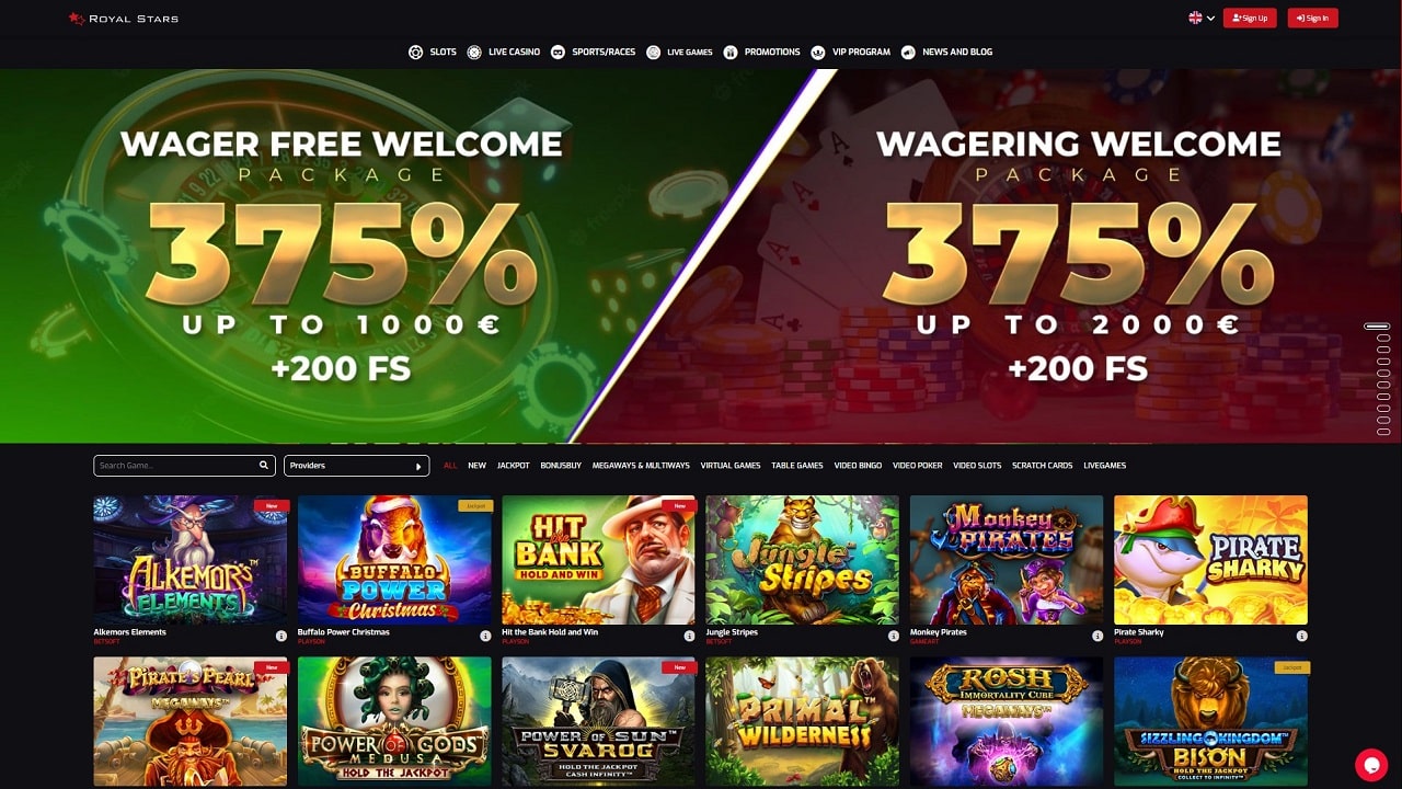 Royal Stars Casino No Deposit Bonus