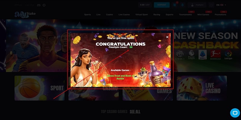Free Spins Awarded