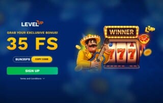 LevelUp 35 Free Spins No Deposit Bonus