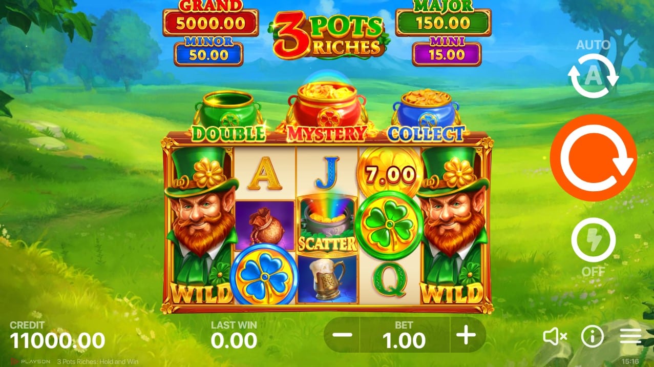 3 Pots Gold Hold and Win