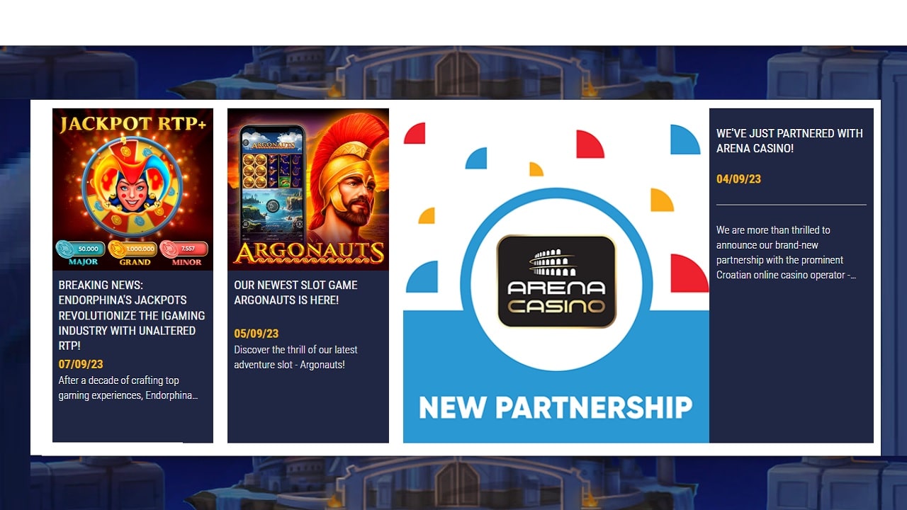 Endorphina Jackpot News