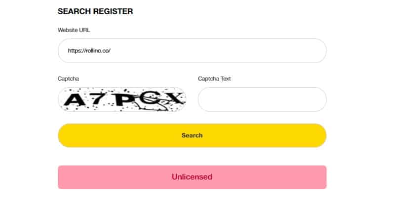 Rollino Curacao Licensing Check