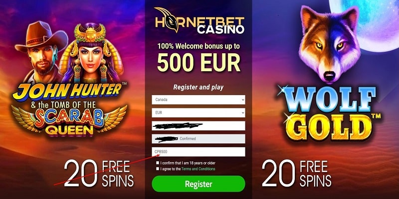 Registering a Hornetbet Casino Account