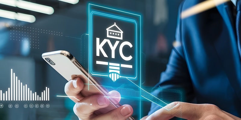 Person KYC verifying using their smartphone