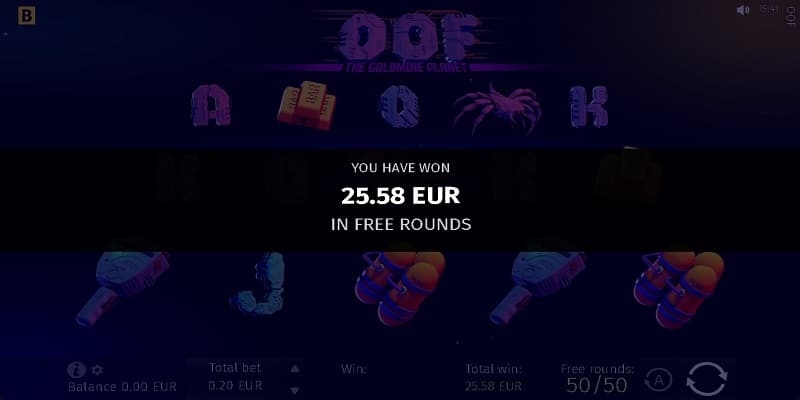 Irwin NDB Free Spins Winnings