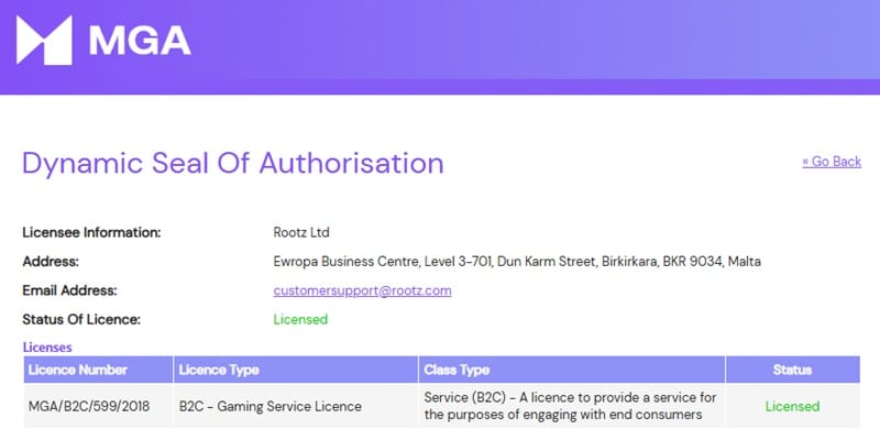 Step 4 – MGA Licensing Confirmation Step 4 - MGA Licensing Confirmation