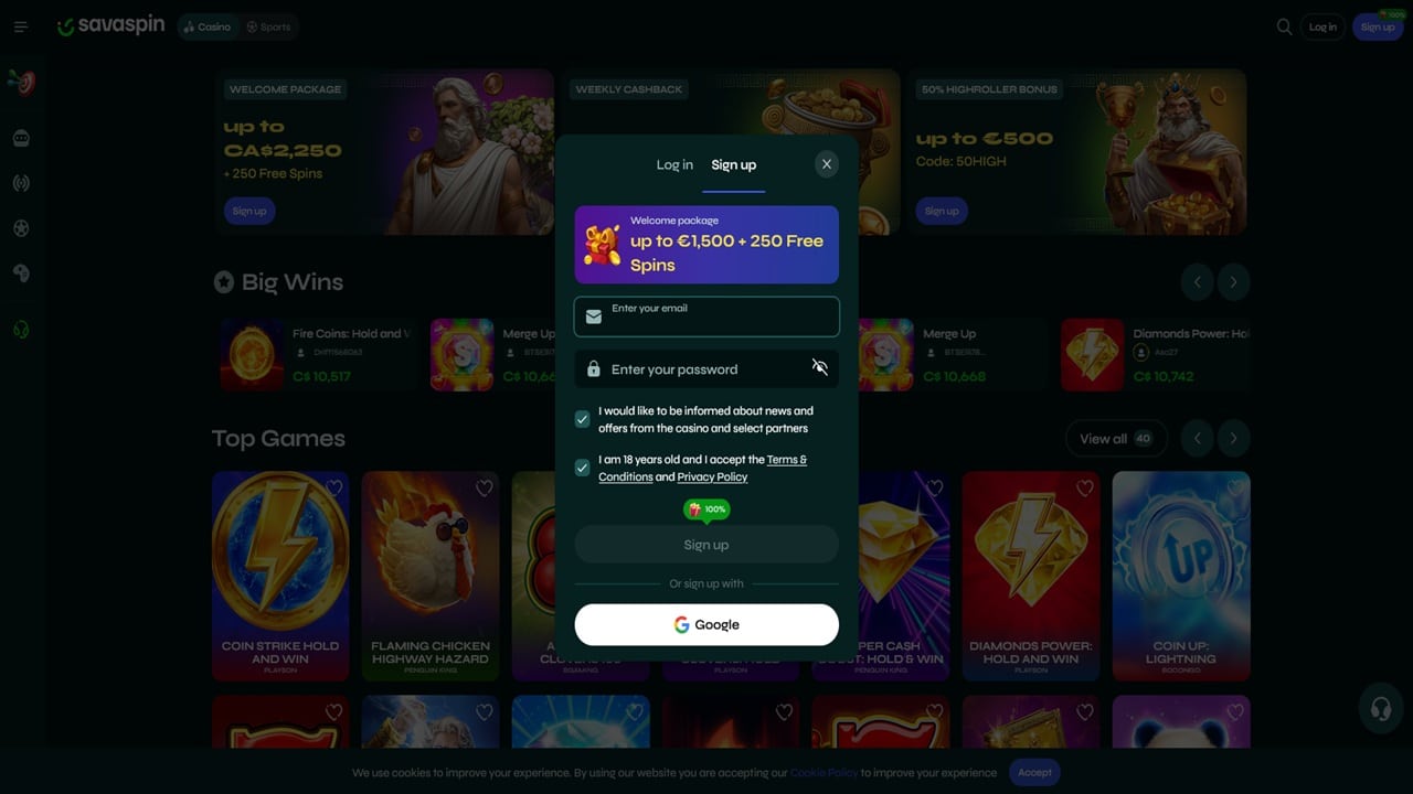 Savaspin No Deposit Bonus