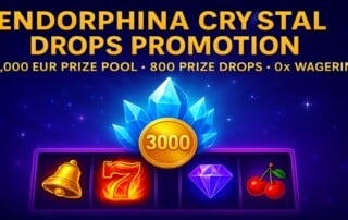 Endorphina Crystal Drops promo with €40,000 prize pool and 0x wagering