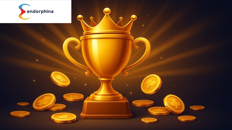  Golden trophy award with crown symbolizing Endorphina's SiGMA Awards Best Slot Game Provider nomination