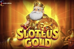 Endorphina Sloteus Gold slot demo featuring royal character with golden crown and treasure theme