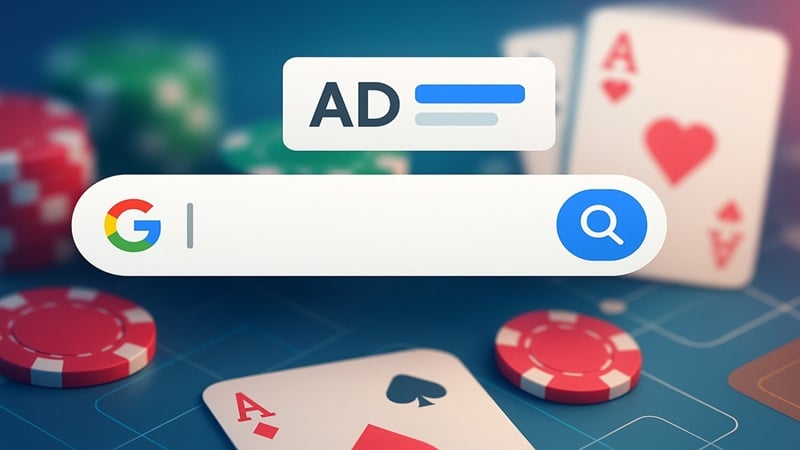 Google Ads and Online Gambling Advertising - Casino Marketing Concept