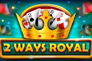 2 Ways Royal – Platipus Gaming RNG Poker Table Game Demo 2 Ways Royal table game by Platipus Gaming showing poker cards and crown on casino table