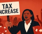 Digital illustration representing the British gambling industry under pressure, symbolising the BGC’s response to UK online gambling tax increases.