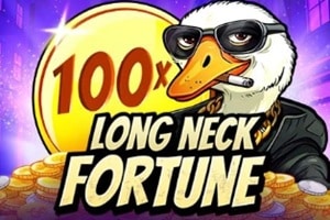 100x Long Neck Fortune slot game logo with multiplier feature by Belatra Games