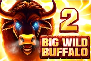 Big Wild Buffalo 2 online slot game logo with buffalo character by Belatra Games