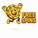 Free spins casino bonus featuring excited CasinoPlusBonus mascot with no deposit required offers