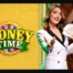 Pragmatic Play Money Time live casino game show featuring game host holding cash with colorful wheel and 40,000x max win multipliers displayed