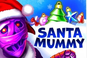 Santa Mummy slot game logo with festive Christmas mummy theme by Belatra Games