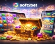 Soft2Bet platform update showcased at ICE Barcelona 2026 highlighting expanded game selection and MEGA gamification system