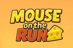 Mouse on the Run instant win game by Stakelogic Mouse on the Run mini game splash screen by Stakelogic featuring a cartoon mouse and grid-based path gameplay