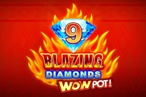 9 Blazing Diamonds WowPot classic slot game splash screen