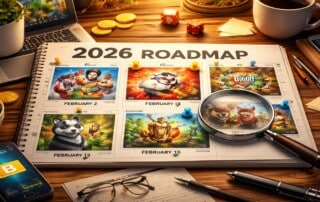BGaming Q1 2026 roadmap showing upcoming slot and casual game releases