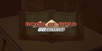 Book of Dead GO Collect logo from Play’n GO Rich is Back campaign Book of Dead GO Collect slot logo by Play’n GO