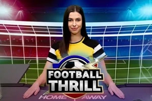 Football Thrill live dealer game featuring football stadium theme by Amusnet Live