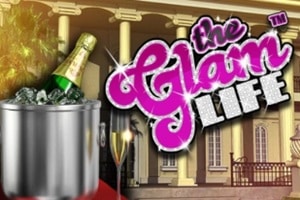 The Glam Life slot game by Betsoft featuring champagne bucket and luxury mansion theme