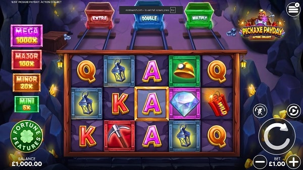 Pickaxe Payday Action Collect Slot Game | Four Leaf Gaming - Weekly Review