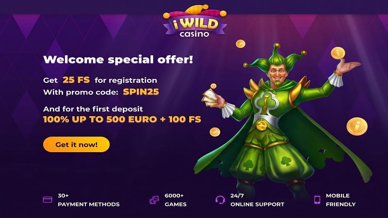 iWild Casino Bonus Offer Lobby