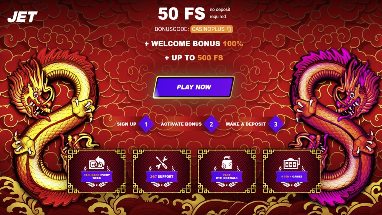 Jet Casino Bonus Offer Lobby